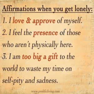 Affirmations-lonely